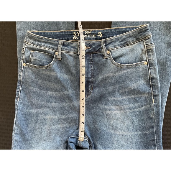 2 pk NY&C Jeans Womens 12 Blue Demi Bootcut Stretch Mid Rise Denim Classic Style - Picture 9 of 11